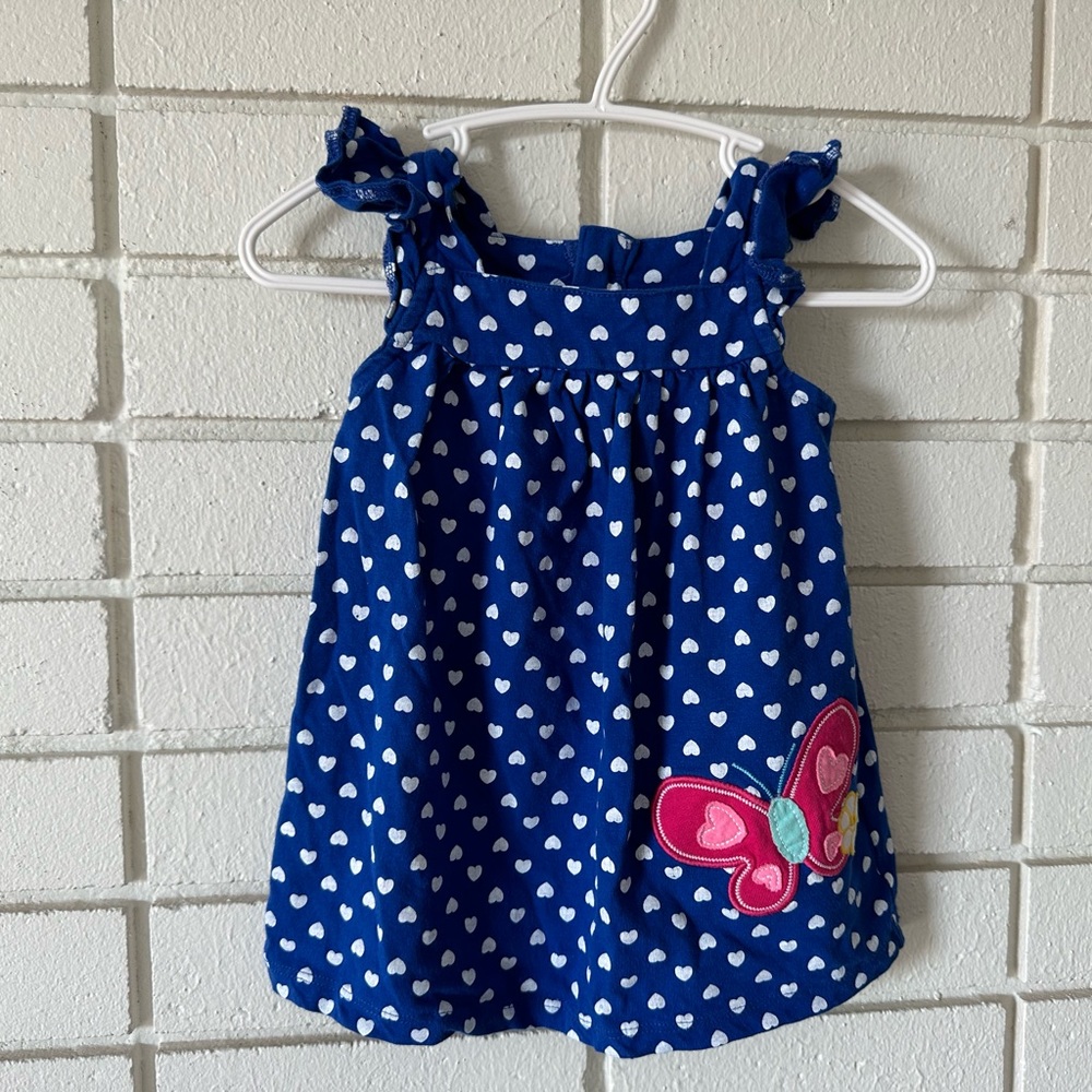 Blue Polka Dot Butterfly Dress
